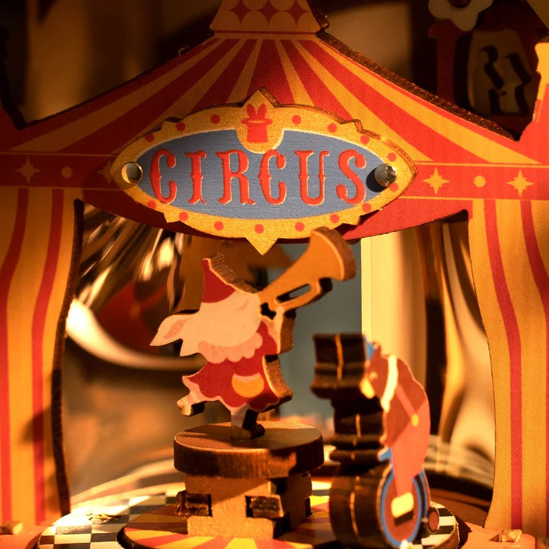 Sunset Carnival – DIY Wooden Music Box Puzzle for Kids & Adults
