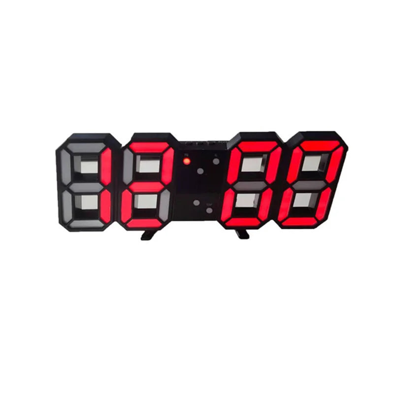 3D LED Digital Wall Clock – Date, Time & Temperature Display