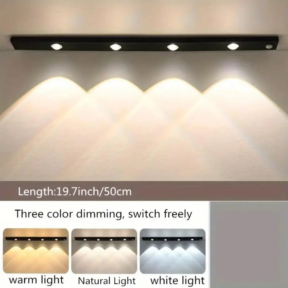 Wireless Motion Sensor LED Night Light – Ultra Thin, USB Rechargeable