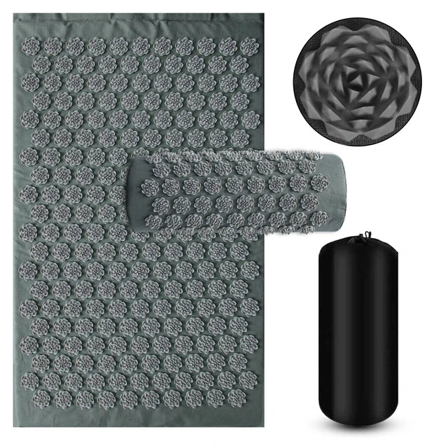 Acupressure Massage Mat & Pillow Set – Relaxation for Back, Neck & Feet Relief