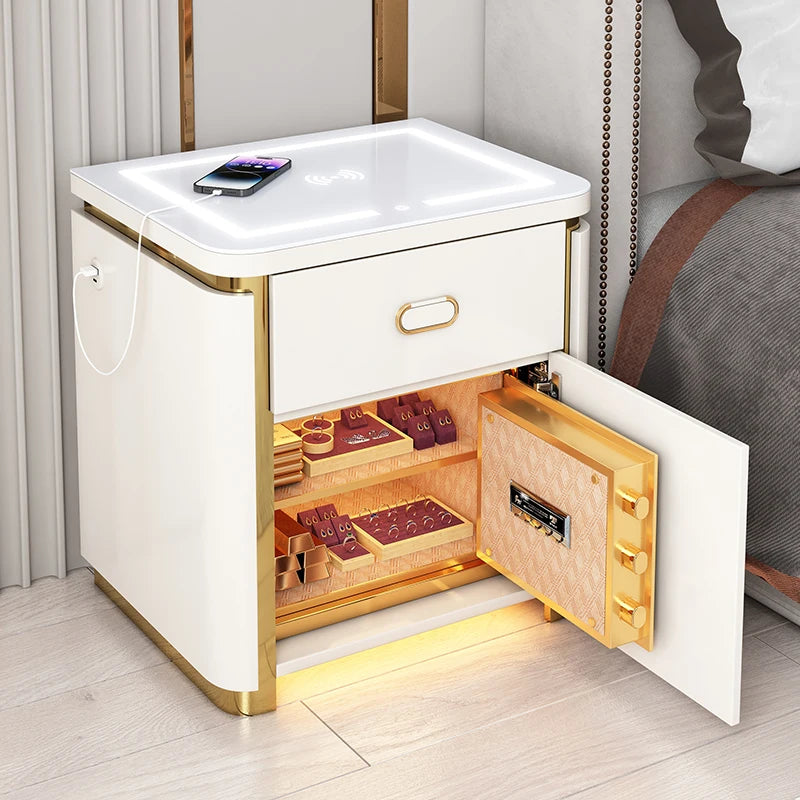 Nordic Luxury Bedside Table with Drawers – Unique Design