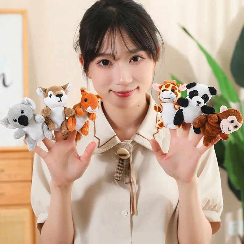 Animal Family Finger Puppets – Soft Plush Storytelling Toys for Kids