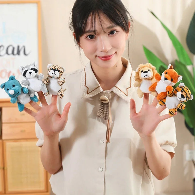 Animal Family Finger Puppets – Soft Plush Storytelling Toys for Kids