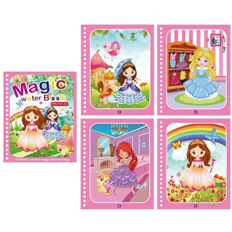 Magic Water Drawing Book – Reusable Montessori Coloring Toy for Kids