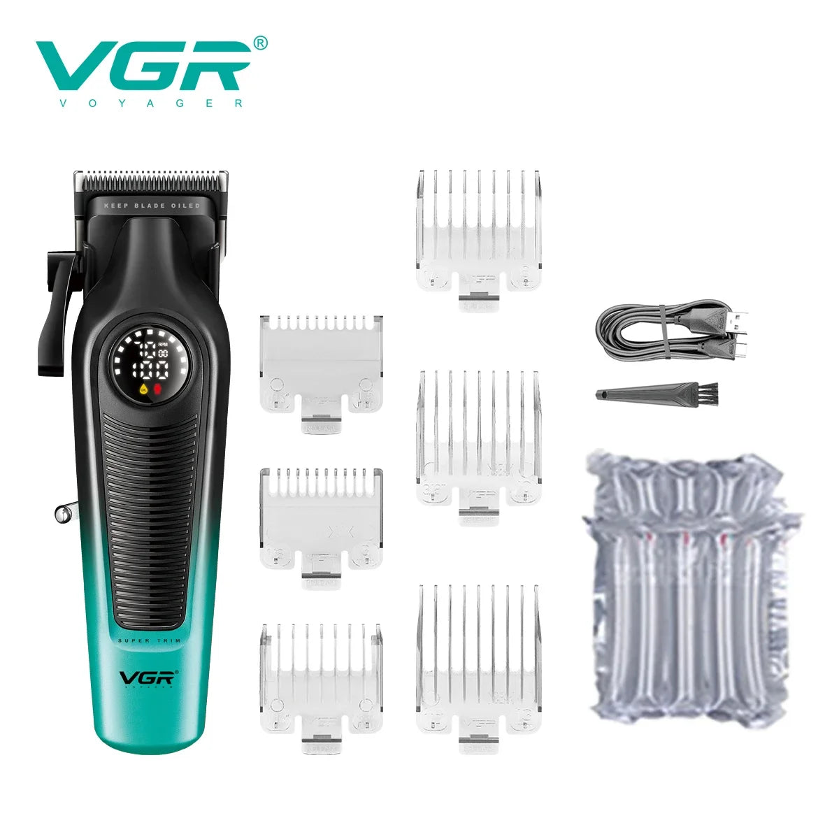 VGR V-196 Pro Hair Clipper | Cordless with LED Display