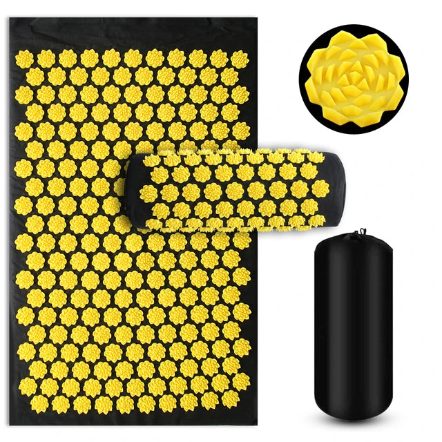 Acupressure Massage Mat & Pillow Set – Relaxation for Back, Neck & Feet Relief