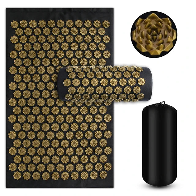 Acupressure Massage Mat & Pillow Set – Relaxation for Back, Neck & Feet Relief