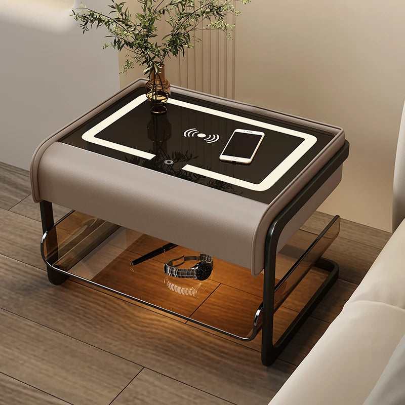 Smart Charging Nightstand – Nordic Luxury Bedside Table