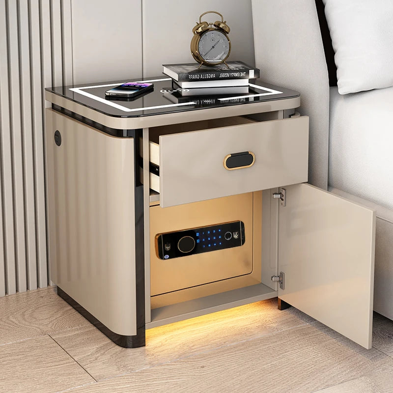 Nordic Luxury Bedside Table with Drawers – Unique Design