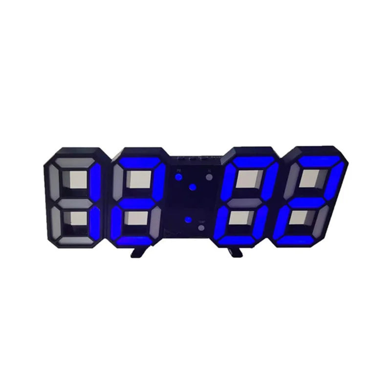 3D LED Digital Wall Clock – Date, Time & Temperature Display