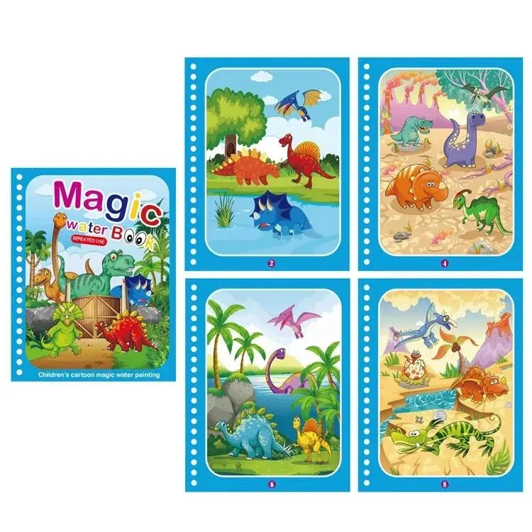 Magic Water Drawing Book – Reusable Montessori Coloring Toy for Kids