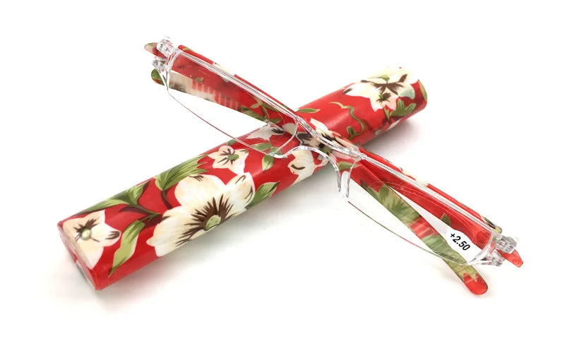 Mini Folding Reading Glasses with Case – +1.0 to +4.0