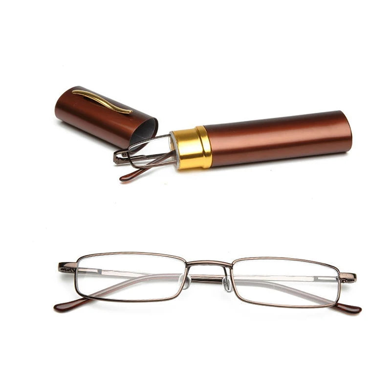Mini Folding Reading Glasses with Case – +1.0 to +4.0