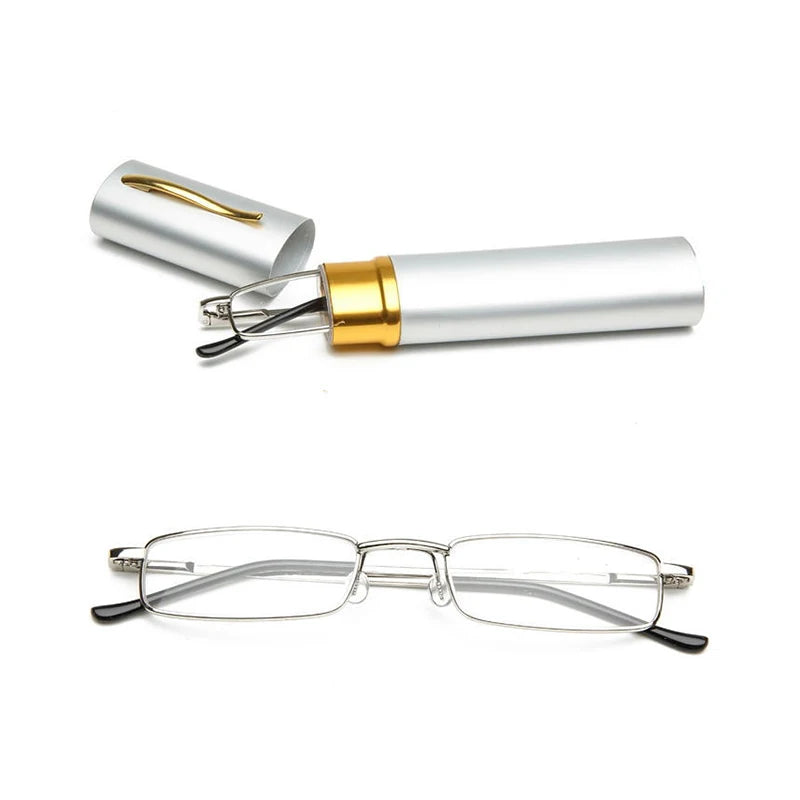 Mini Folding Reading Glasses with Case – +1.0 to +4.0
