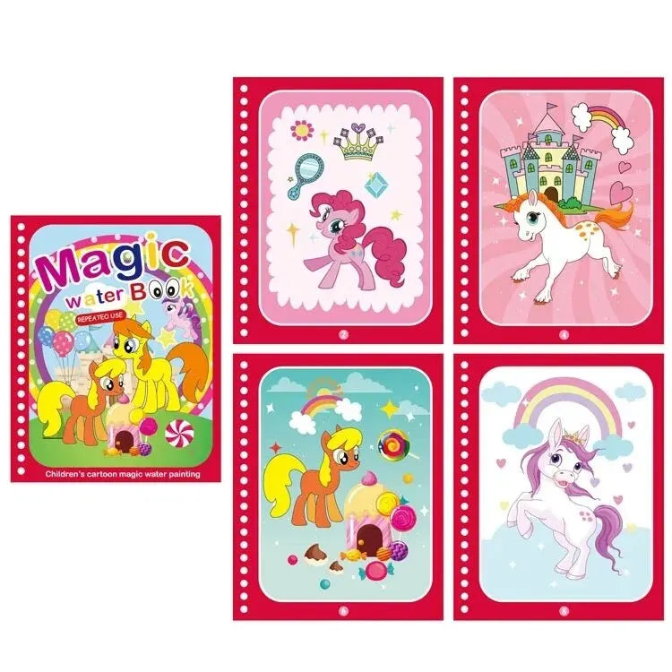 Magic Water Drawing Book – Reusable Montessori Coloring Toy for Kids