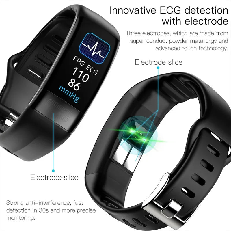 ECG+PPG Smart Fitness Tracker – Waterproof Health & Sport Wristband