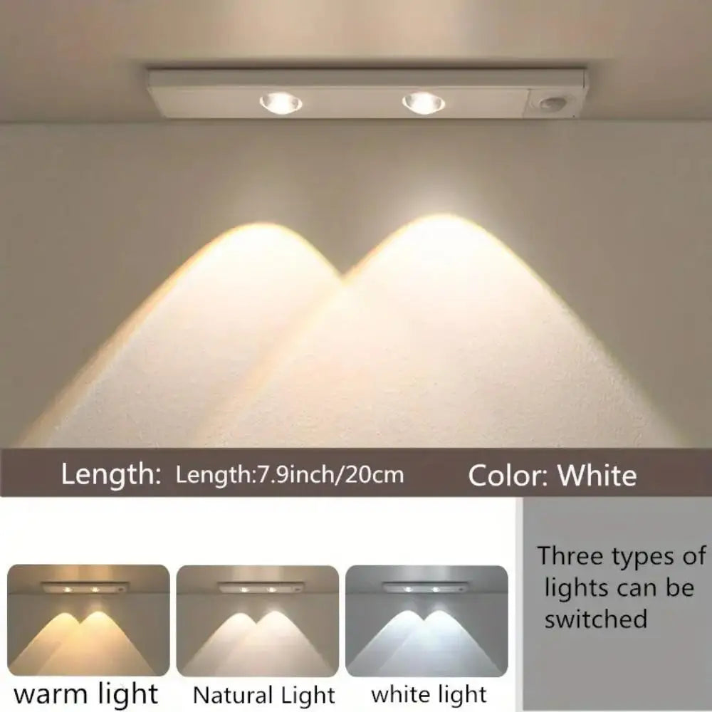 Wireless Motion Sensor LED Night Light – Ultra Thin, USB Rechargeable