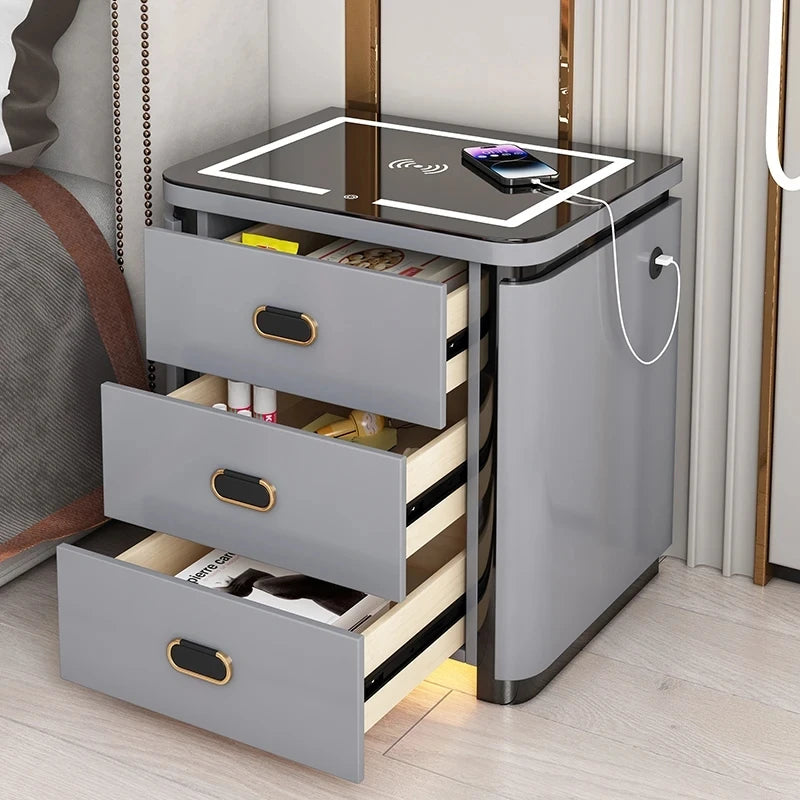 Nordic Luxury Bedside Table with Drawers – Unique Design