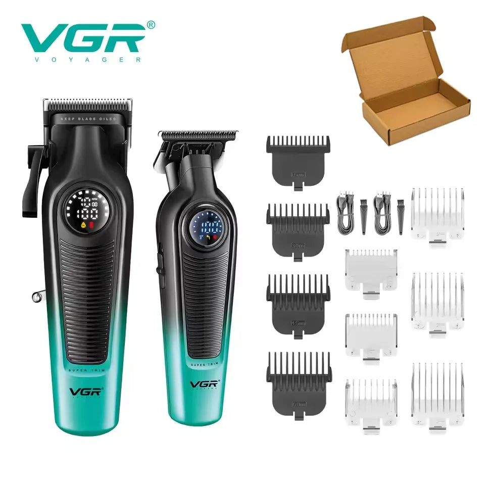 VGR V-196 Pro Hair Clipper | Cordless with LED Display