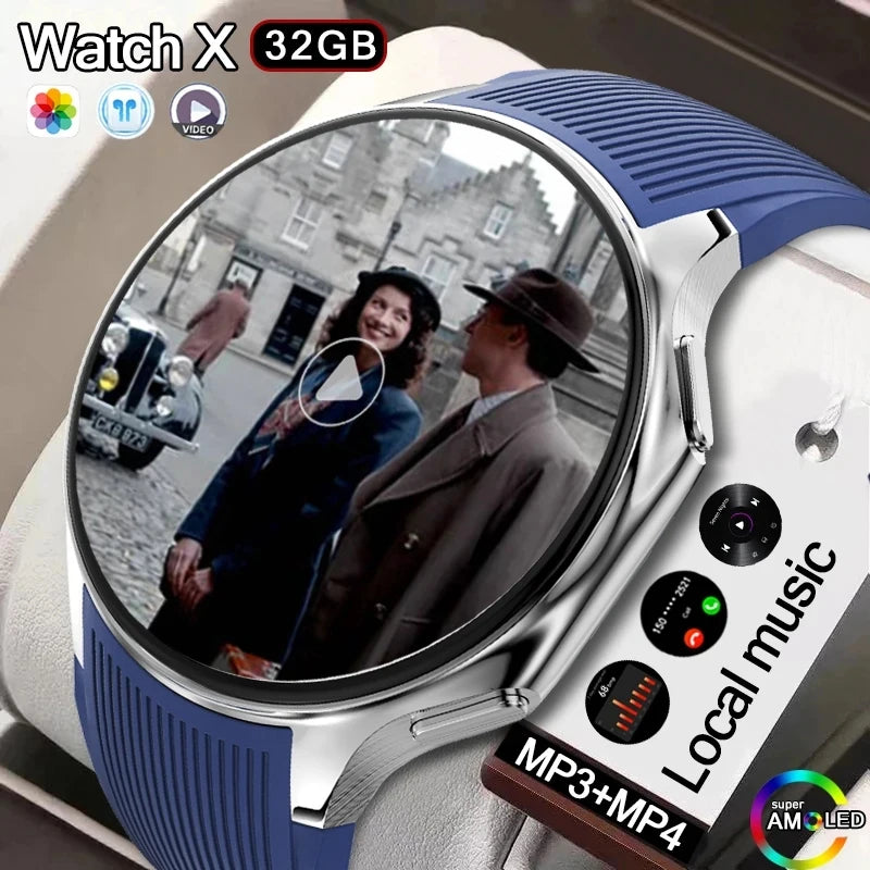32GB AMOLED Smartwatch for Men | Bluetooth Calls & Heart Rate Monitor
