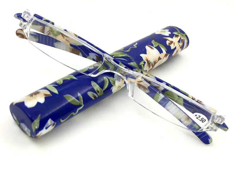 Mini Folding Reading Glasses with Case – +1.0 to +4.0