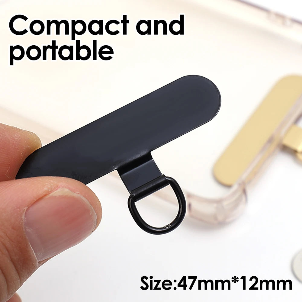 Universal Metal Phone Tether Tabs – Ultra-Thin Stainless Steel Straps (1/2/4 Pcs)