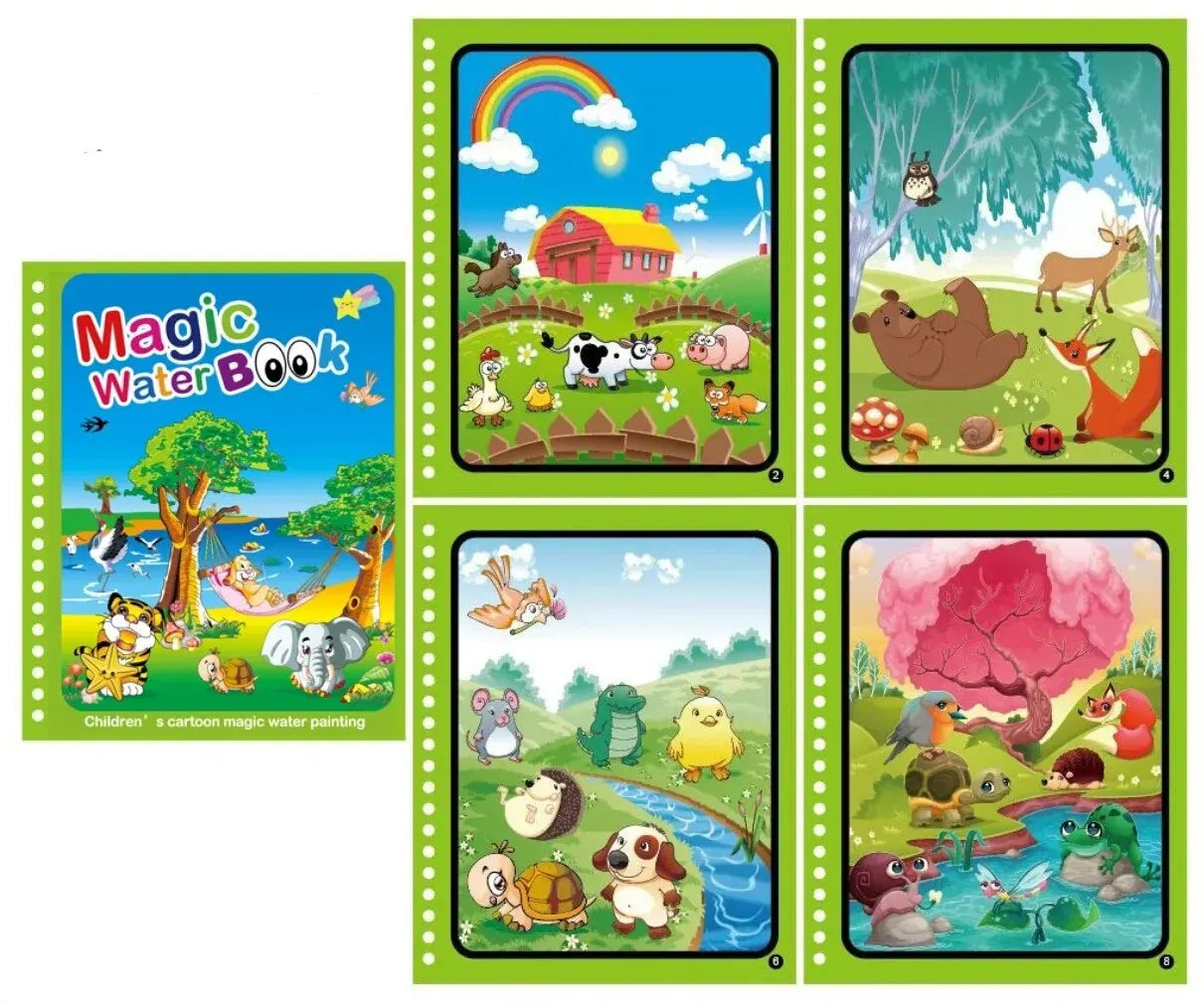 Magic Water Drawing Book – Reusable Montessori Coloring Toy for Kids