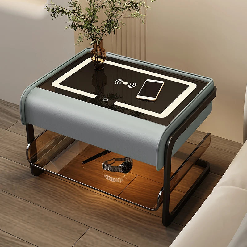 Smart Charging Nightstand – Nordic Luxury Bedside Table