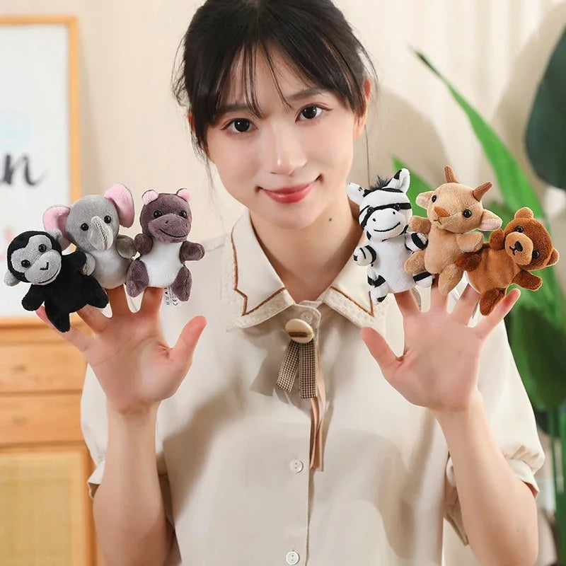 Animal Family Finger Puppets – Soft Plush Storytelling Toys for Kids