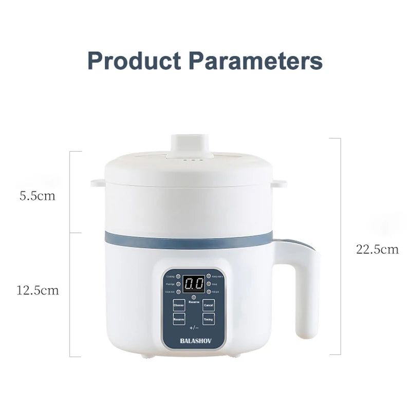 Mini Multi-Cooker Pot – 1.2L Electric Hotpot for 1–2 People