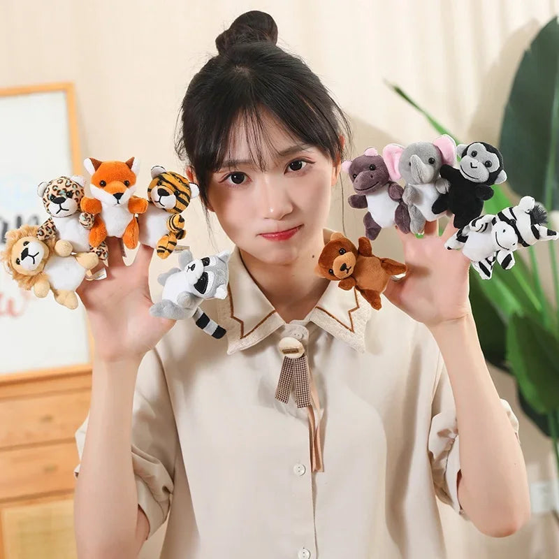 Animal Family Finger Puppets – Soft Plush Storytelling Toys for Kids
