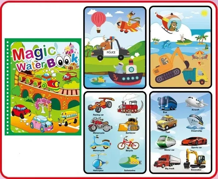 Magic Water Drawing Book – Reusable Montessori Coloring Toy for Kids