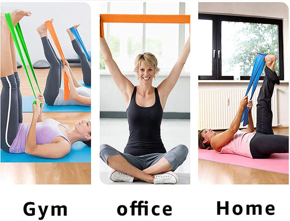 Natural Latex Resistance Bands Set – For Yoga, Pilates & Full Body Home Workouts