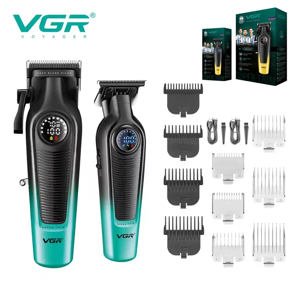 VGR V-196 Pro Hair Clipper | Cordless with LED Display