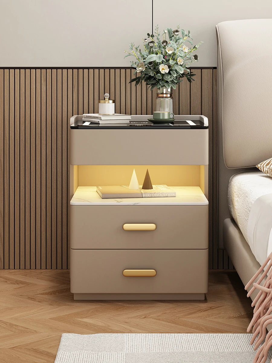 Nordic Smart Bedside Organizer – Trendy & Functional Console