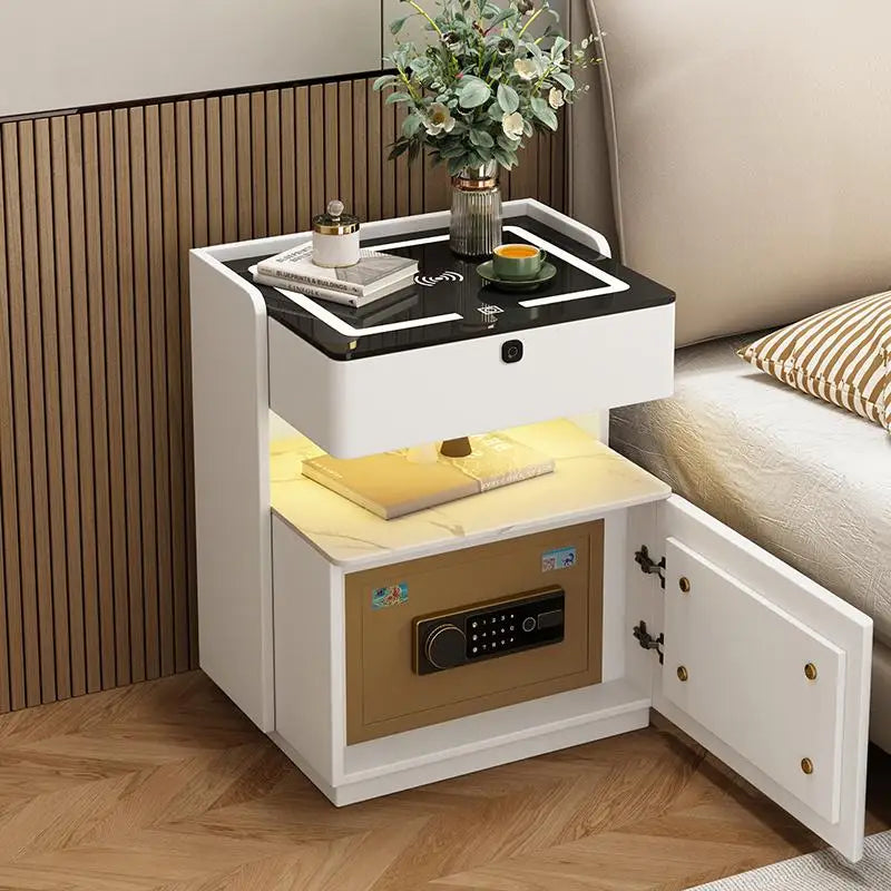 Nordic Smart Bedside Organizer – Trendy & Functional Console