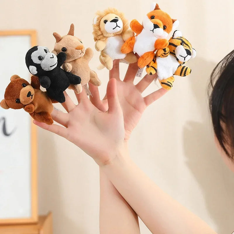Animal Family Finger Puppets – Soft Plush Storytelling Toys for Kids