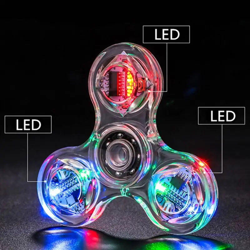 LED Luminous Fidget Spinner – Glow-in-the-Dark Stress Relief Toy