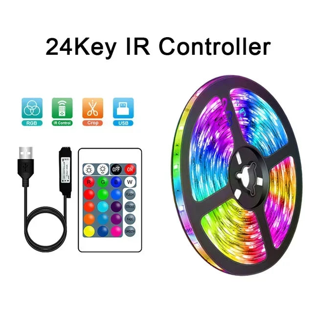 ✅ RGB USB LED Strip Lights – APP Controlled Mood Lighting