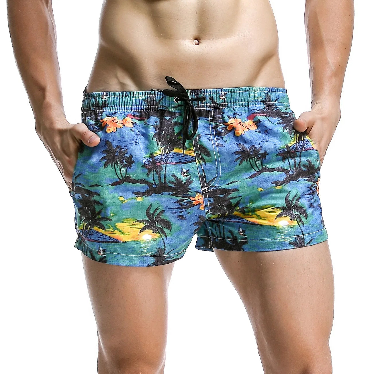 SEOBEAN Men’s Beach Board Shorts | Lightweight & Casual