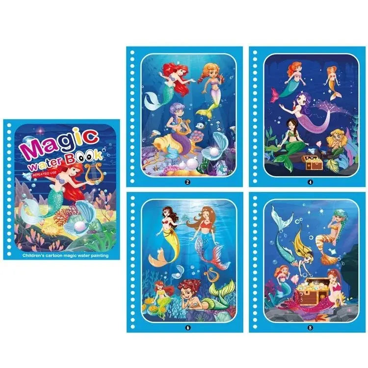 Magic Water Drawing Book – Reusable Montessori Coloring Toy for Kids