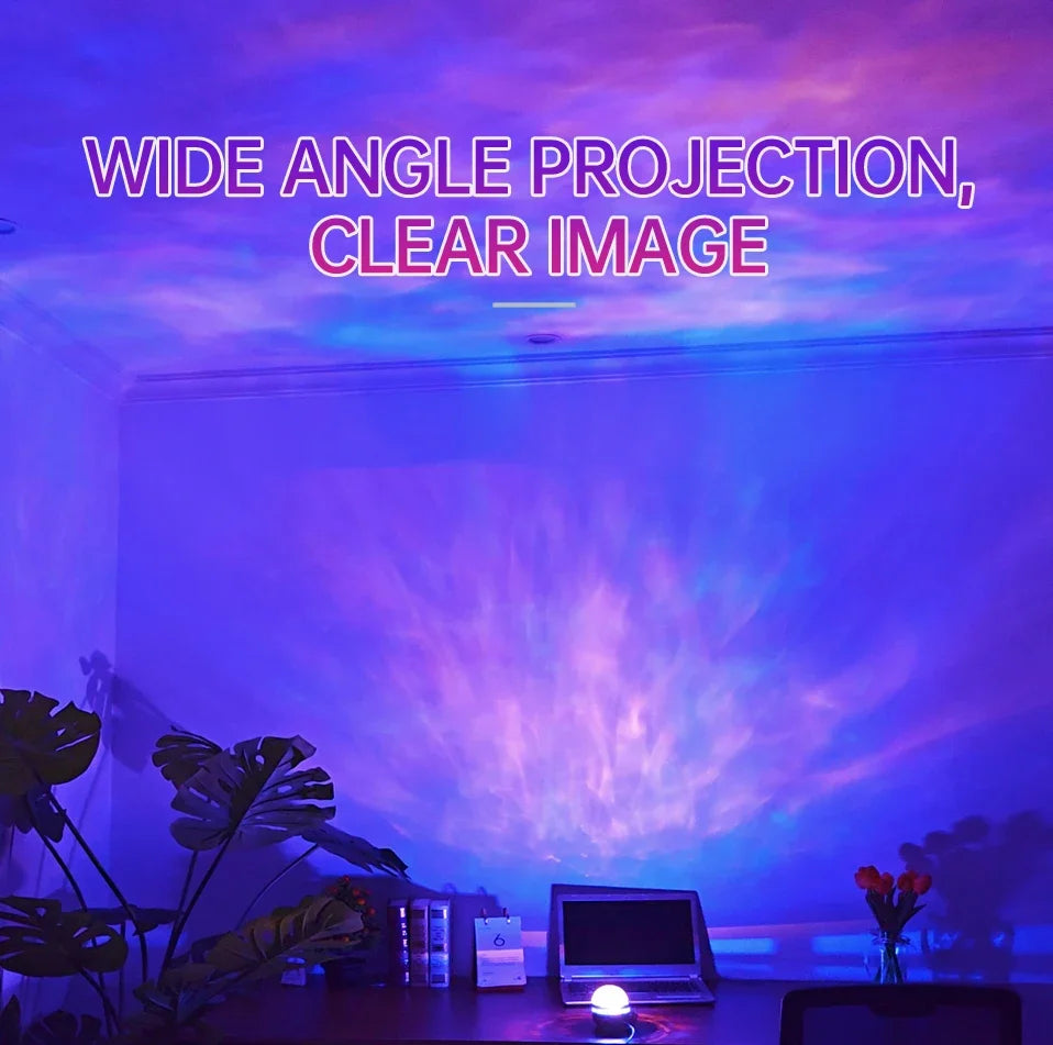 Northern Lights LED Starry Sky Projector – Remote Control Night Light for Home, Bedroom & Parties