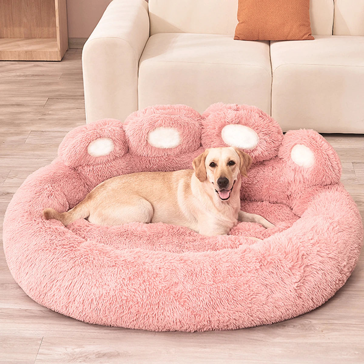 Fluffy Soft Pet Bed – Washable & Cozy for Cats & Dogs