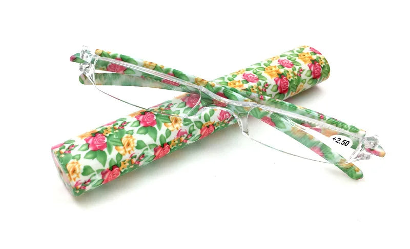 Mini Folding Reading Glasses with Case – +1.0 to +4.0