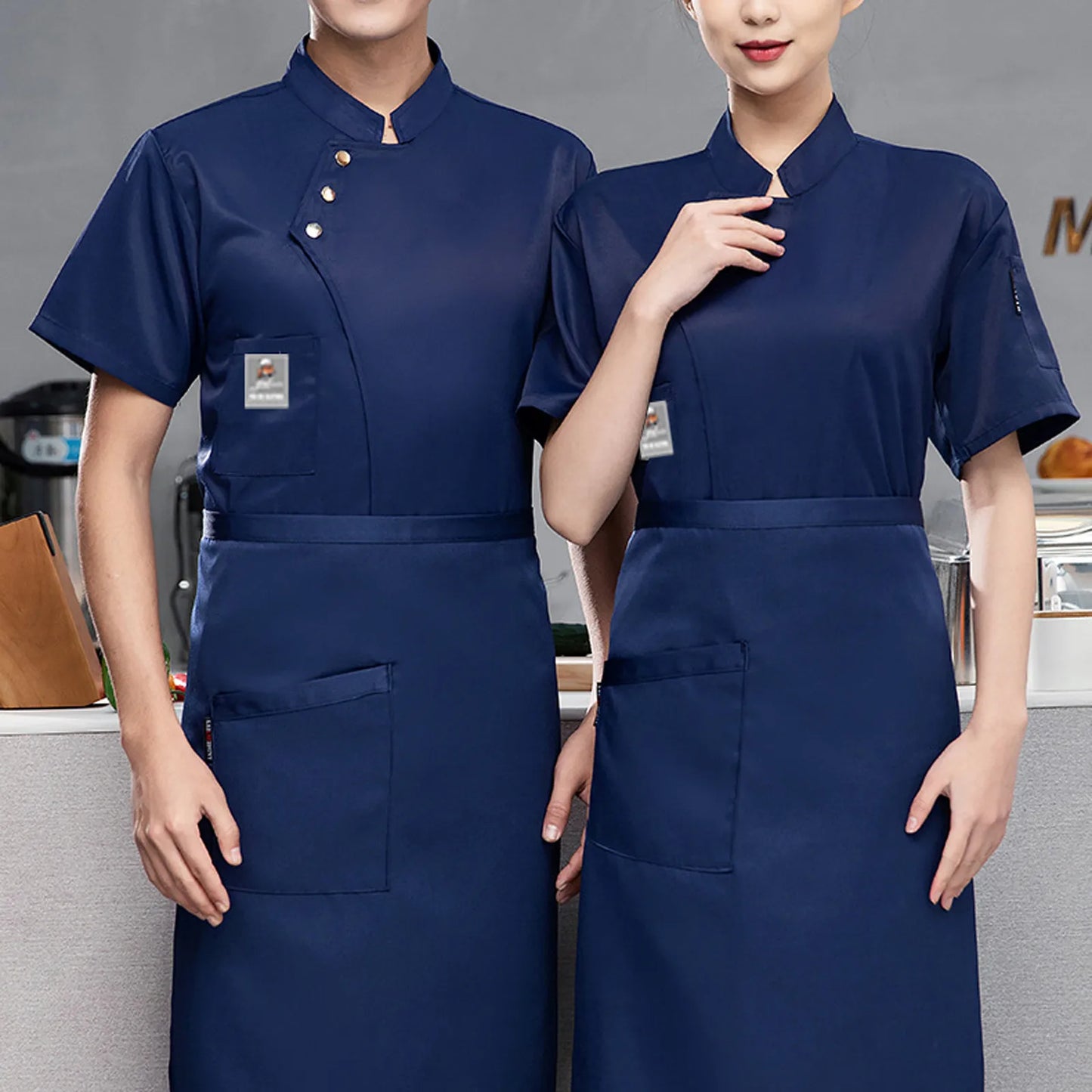 Breathable Chef Uniform – Unisex Short-Sleeve Summer Workwear