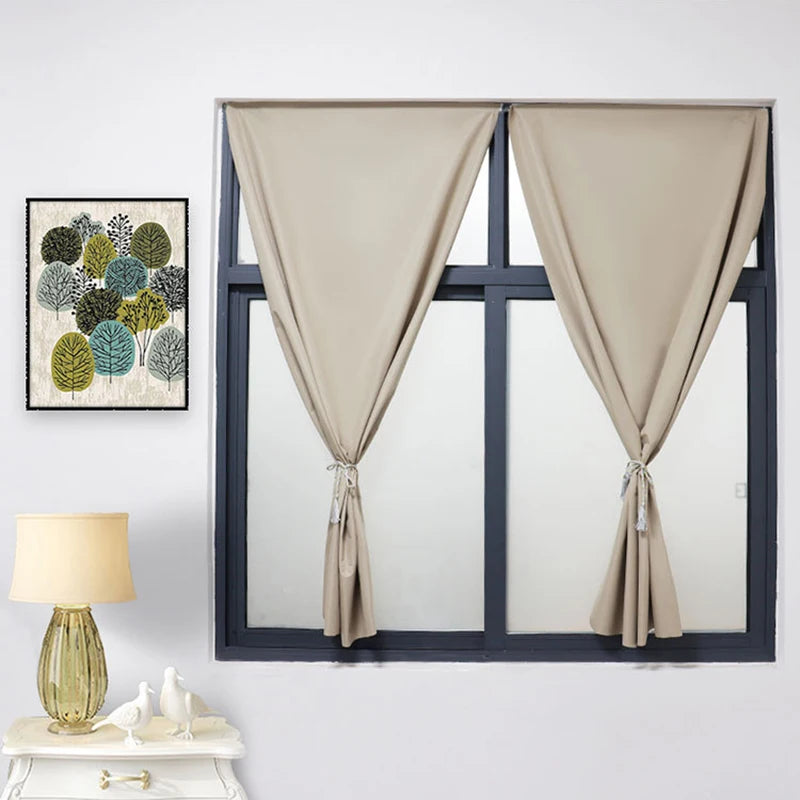100% Blackout Self-Adhesive Curtains – No Drilling, Total Privacy