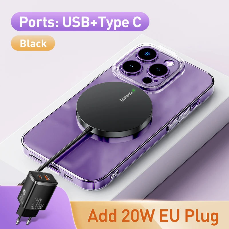 Baseus 15W Magnetic Wireless Charger for iPhone | Fast Charging Pad