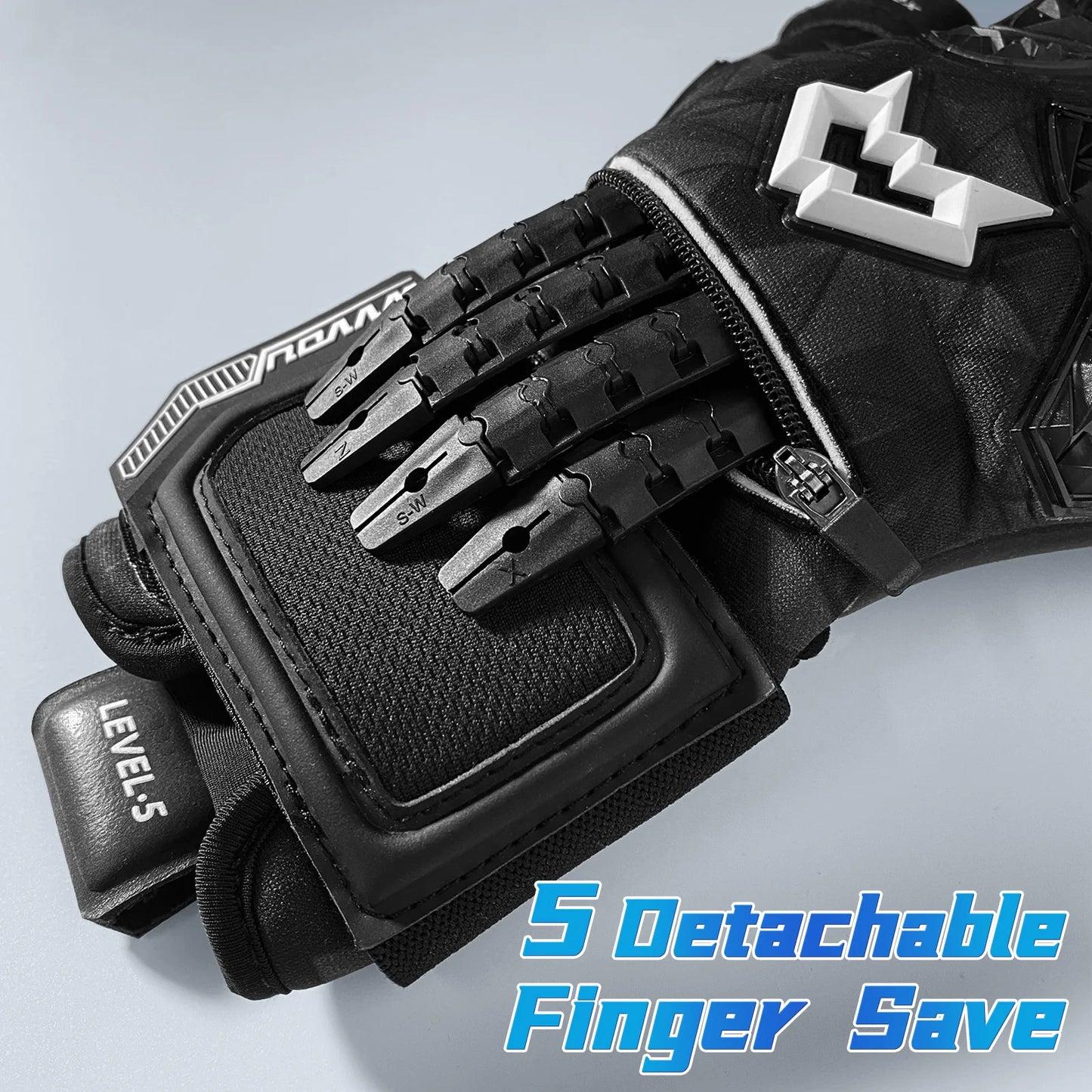 Pro Soccer Goalkeeper Gloves with 5 Removable Finger Saves – Adult & Youth Sizes