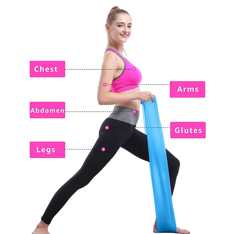 Natural Latex Resistance Bands Set – For Yoga, Pilates & Full Body Home Workouts
