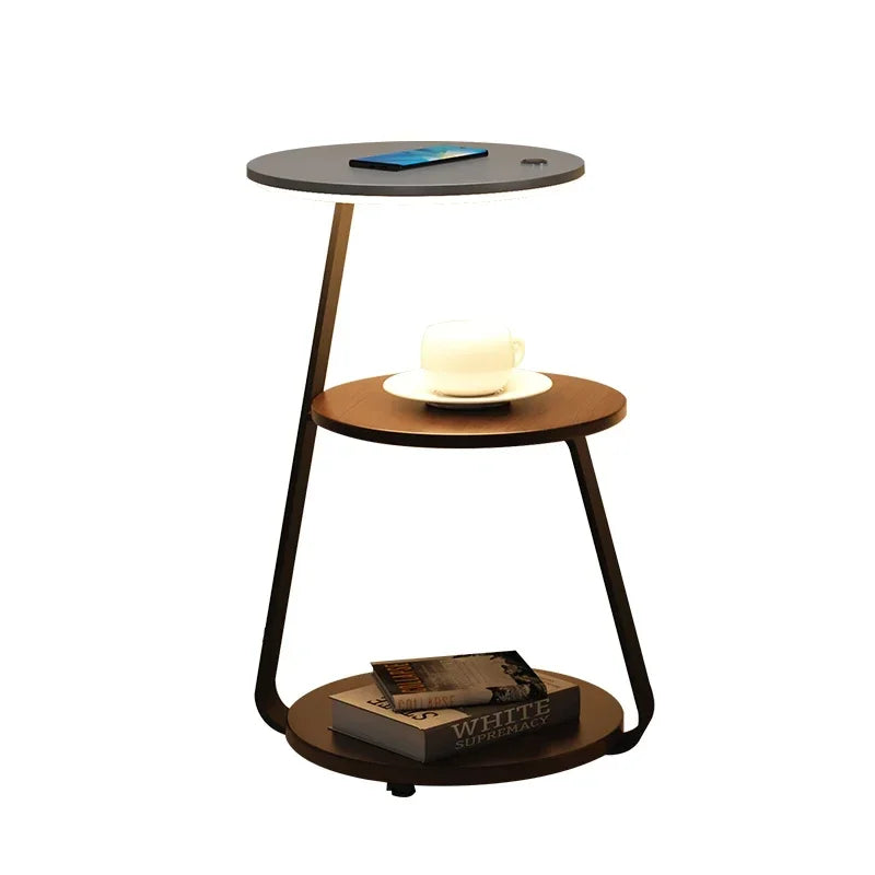 Smart Round Bedside & Coffee Table – Minimalist Modern Design